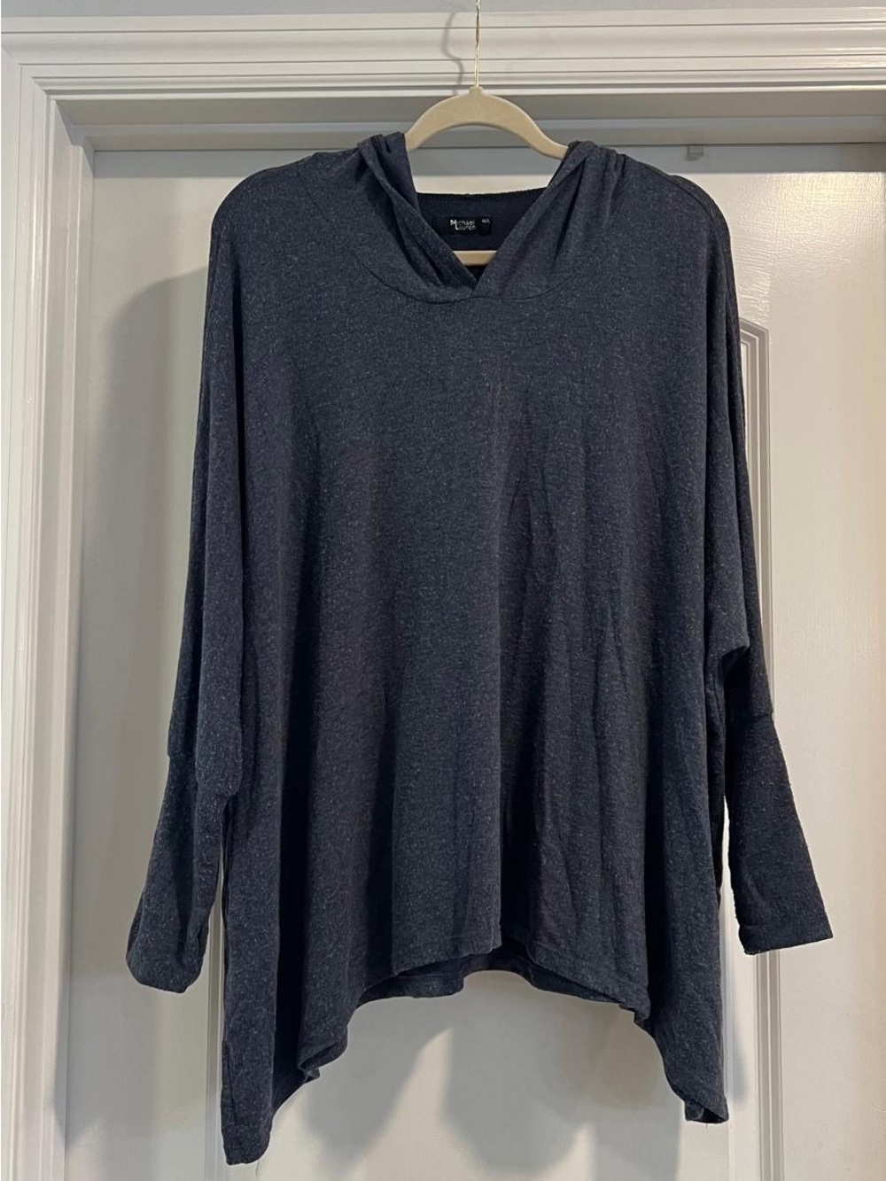 Michael Lauren light navy blue Hooded Pullover Top